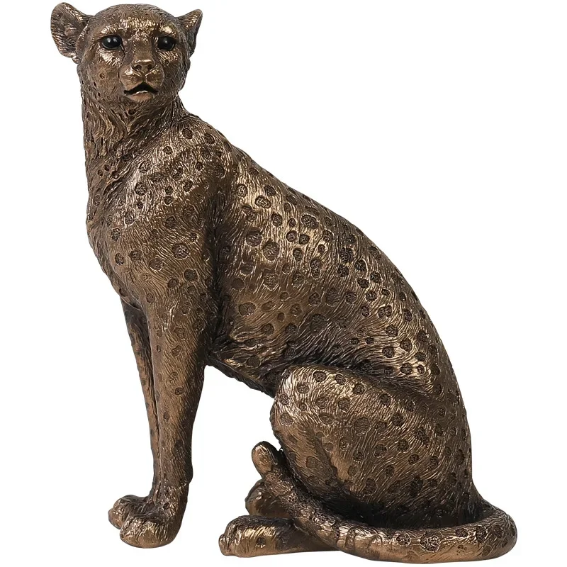 

European Retro Leopard Statue Decoration Jaguar Sculpture Modern Home Living Room Office Cabinet Decoration Gifts for Friends