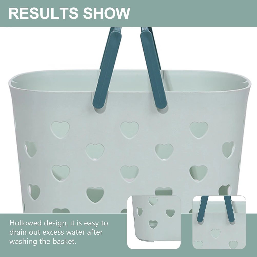 

Bathroom Love Bathing Basket Organizer Bins Take Storage Green Shower Travel