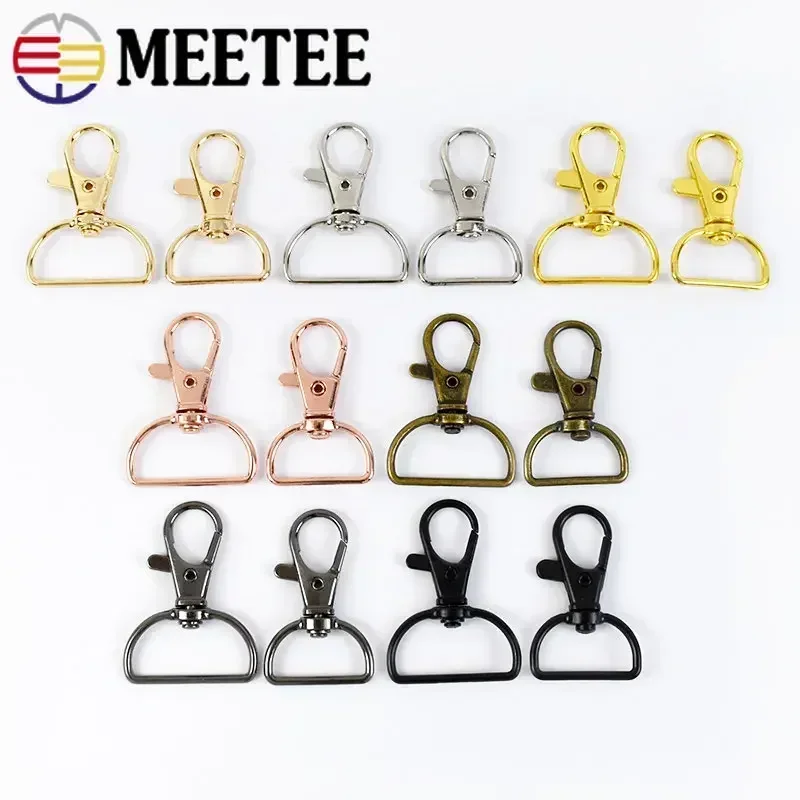 30/50/100Pcs 20/25mm Metal Buckle for Keychain HandBag Snap Clip Lobster Clasp Bag Strap Connect Hooks Part Hardware Accessories