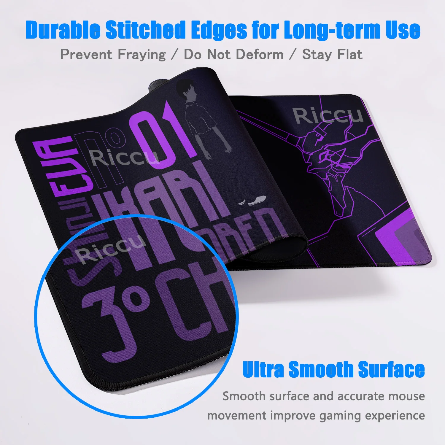 Notebook Large Mats male E-Evangelione Mouse Pad Gamer Desk XXL Rug Office Accessories Computer Carpets Anime PC E-Sports Pad