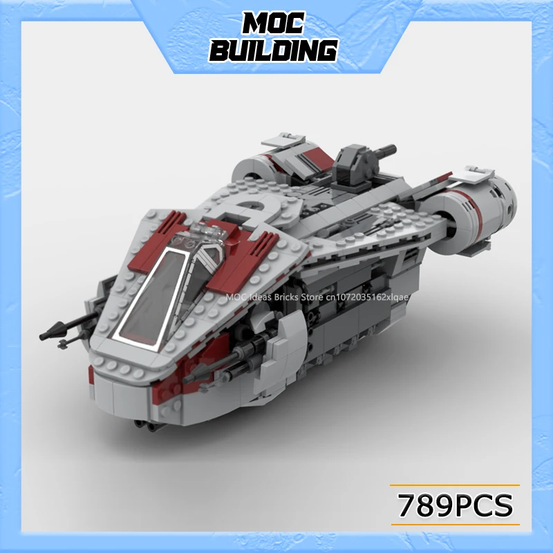 

MOC Building Blocks Space Series Movie Attack Armed Dropship Model DIY Assemble Bricks Creative Toys Collection Display Gifts