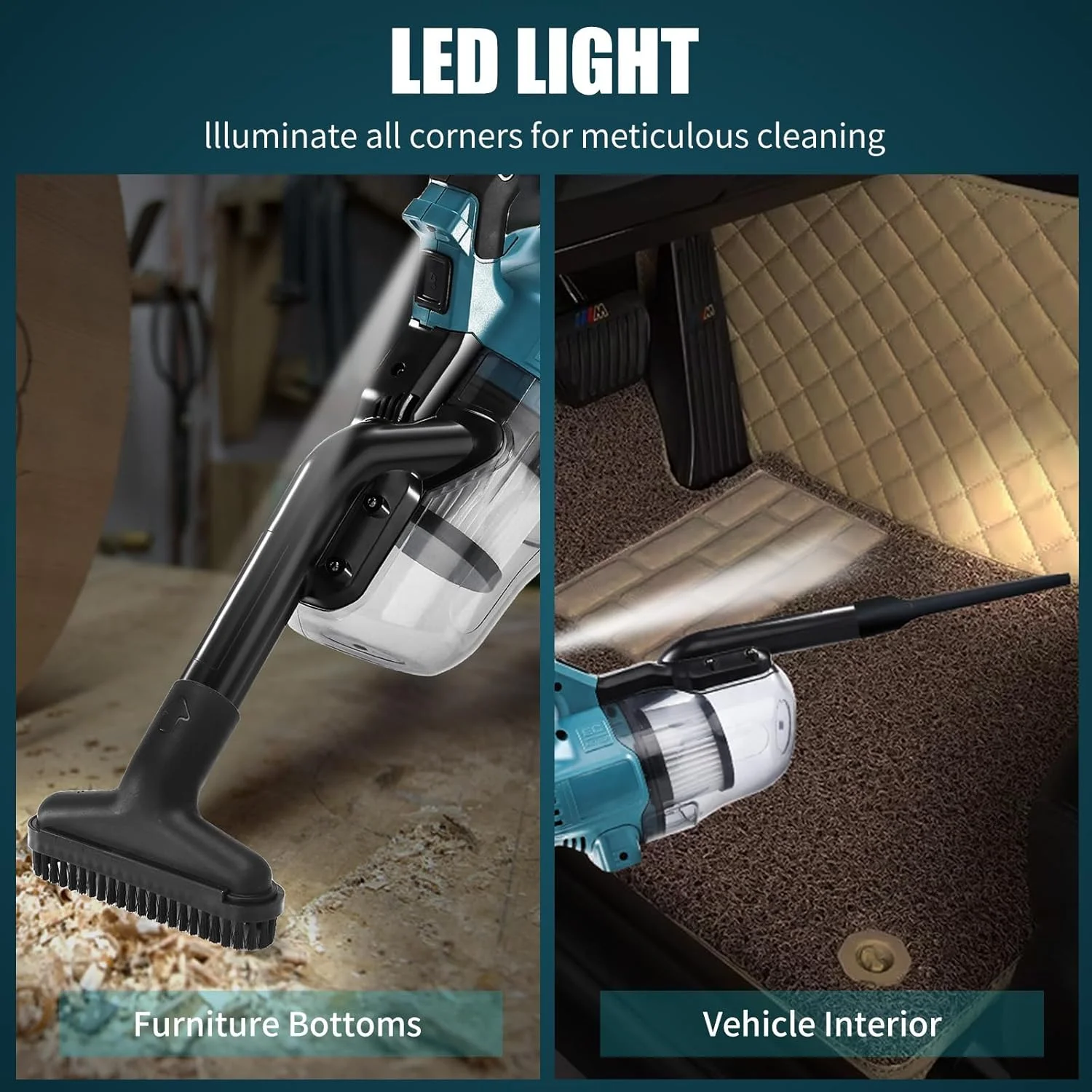 Cordless Vacuum Cleaner for Makita 18V Battery, Powerful Household Cleaning Tools Handheld Vacuum Cleaner for Home Car Hardwood