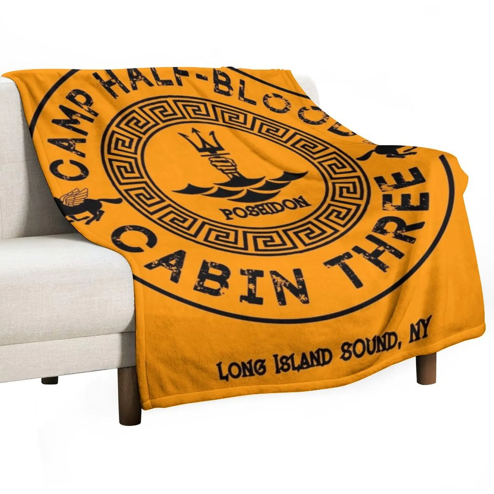 

Percy Jackson - Camp Half-Blood - Cabin Three - Poseidon Throw Blanket Soft Warm Blanket Gift for Grandparents