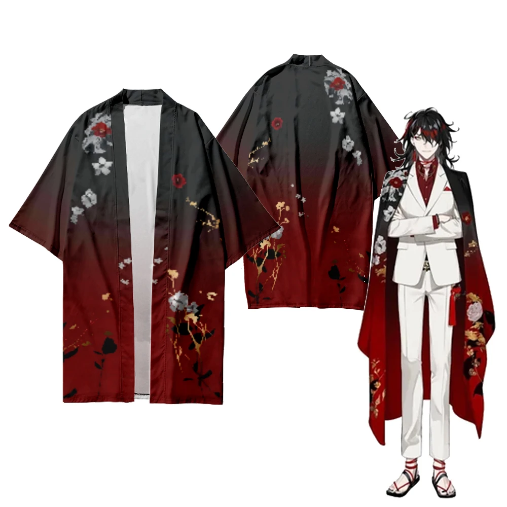 

Hololive VTuber Vox Akuma Kimono Robe 3D Print Three Quarter Sleeve Women Men Long Outwear Harajuku Streetwear Cosplay Clothes