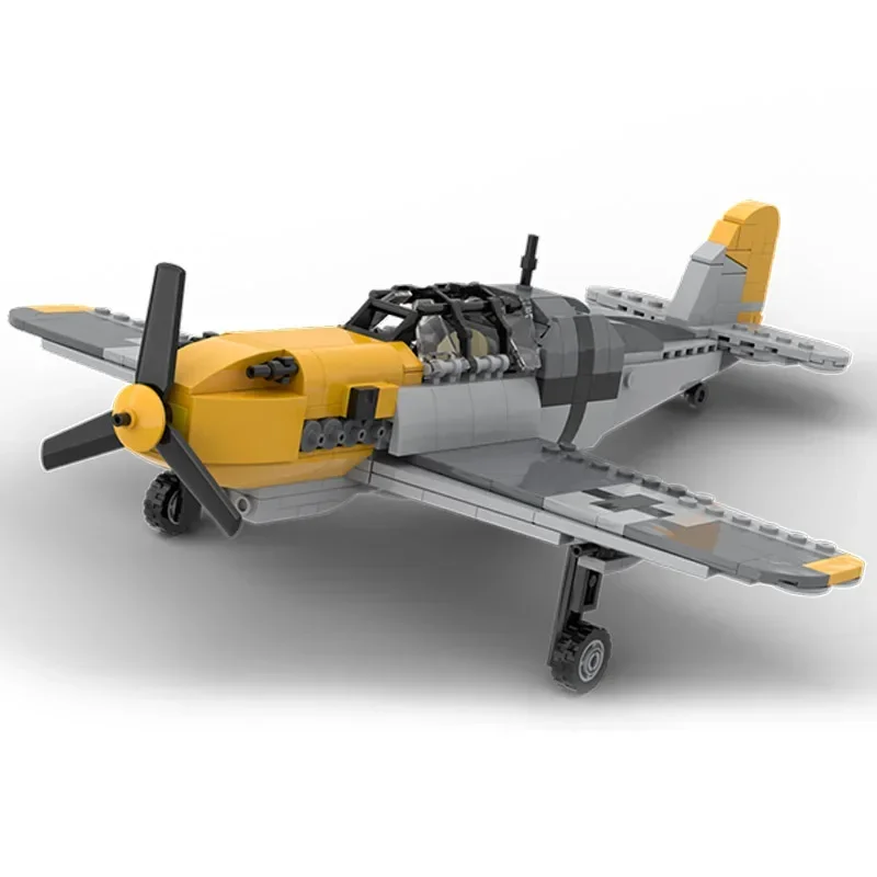 子供のためのmocビルディングブロック,航空機モデル,messerschmitt,bf 109 f2,技術モジュラーブロック,DIYアセンブリおもちゃ,ギフトセット