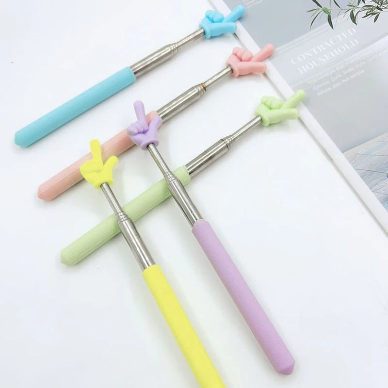 1 قطعة على شكل إصبع السبورة مقدم عصا أدوات دليل القراءة ألوان متعددة المتاحة المضادة للانزلاق المحمولة يده عصا ZYF