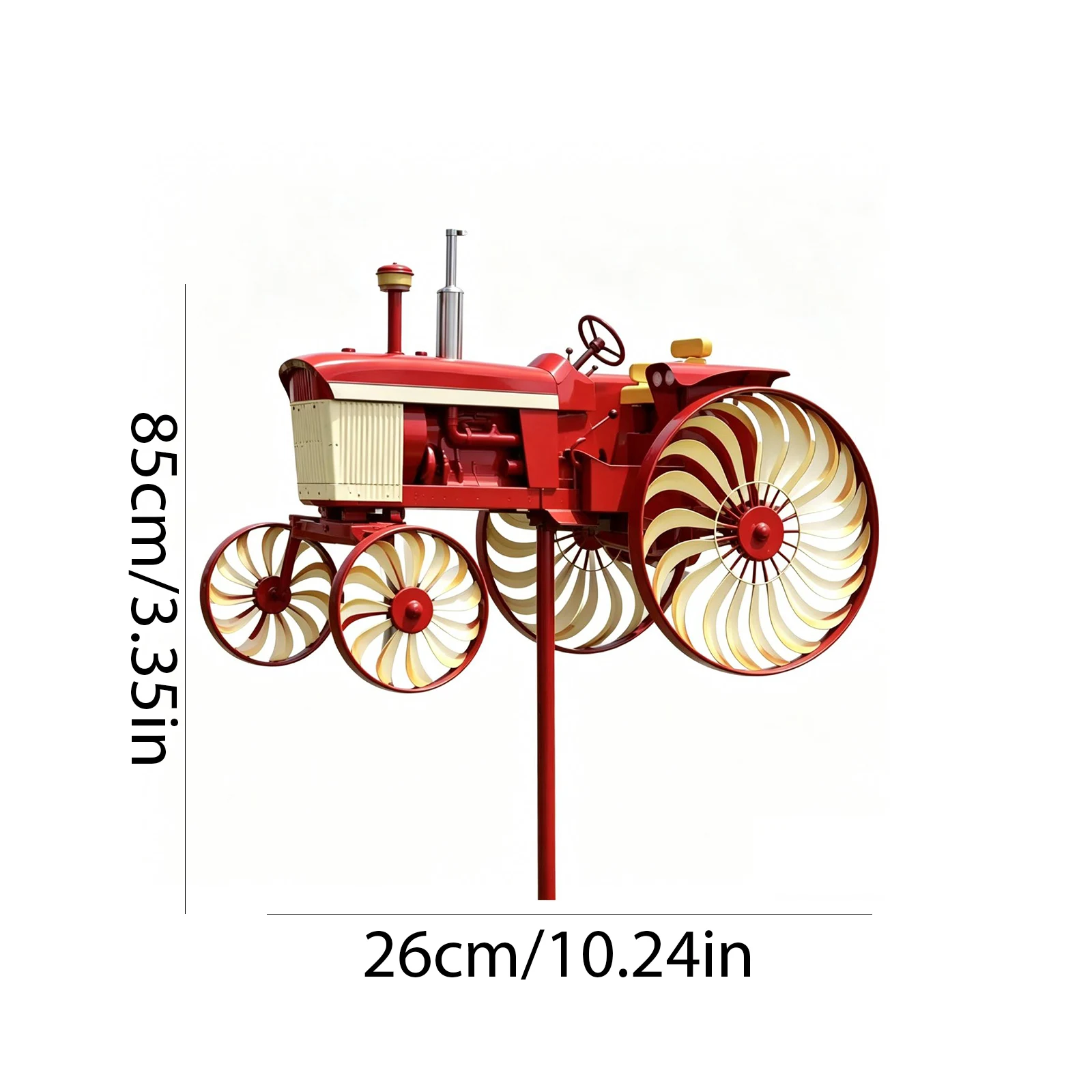 Tractor Wind Sculpture Decorative Windmill Outdoor Tractor Wind Spinner for Patio Yard Garden Gift for Friends Family - view 6