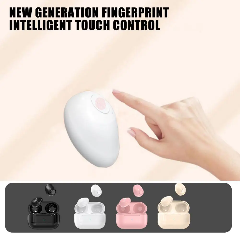 Mini Bluetooth 5.2 Invisible Earphone Sleeping Headset Wireless Smart Touch Sleeping Sports Gaming Earbud Noise Reduction