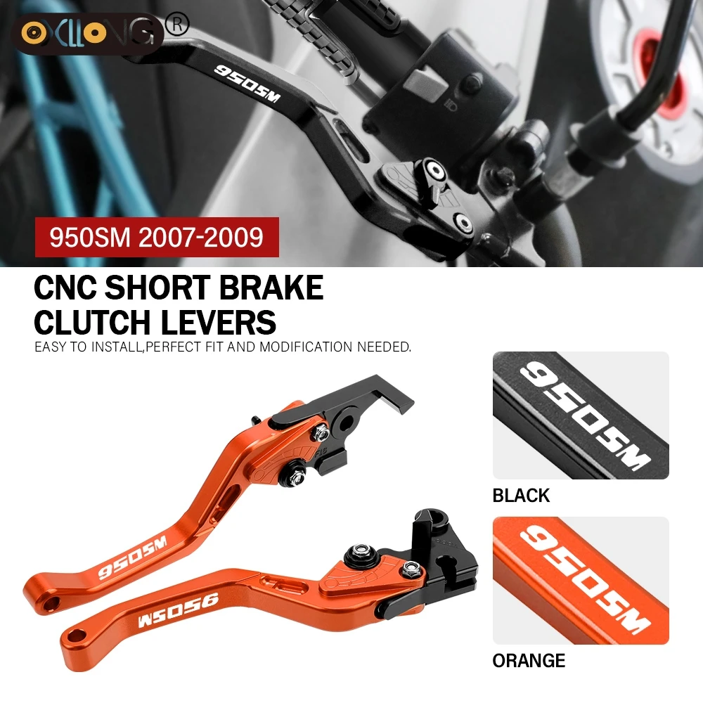 

CNC Aluminum Motorcycle Short Brake Clutch Levers Accessories Parts For 950SM 2007 2008 2009