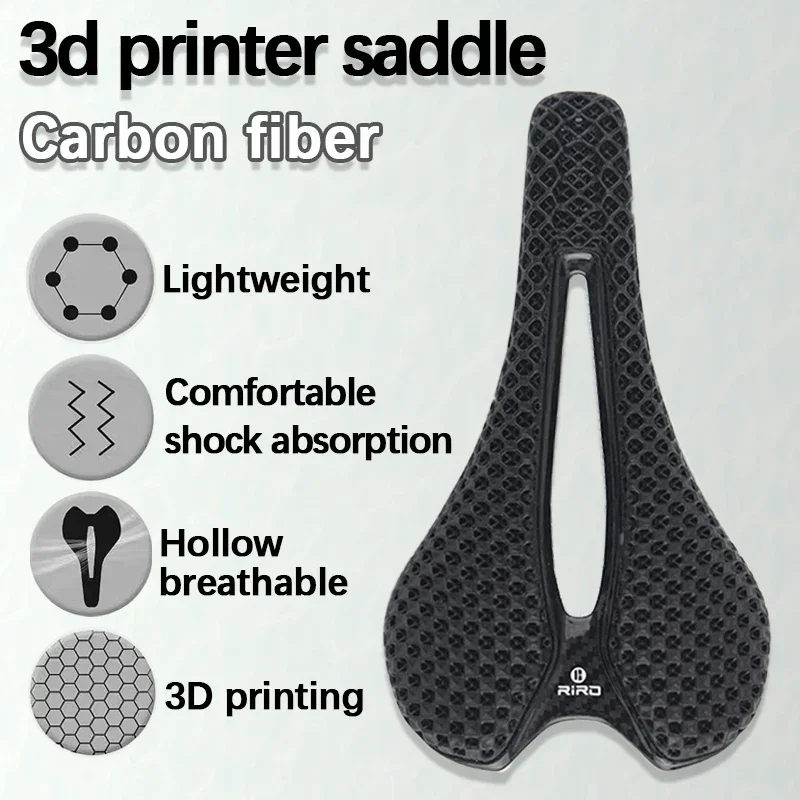 

3d Printed Saddle Carbon Wide Bicycle Seat Cushion 145mm Specialized Bike Saddle Ultralight 168g Road Gravel Racing Saddles