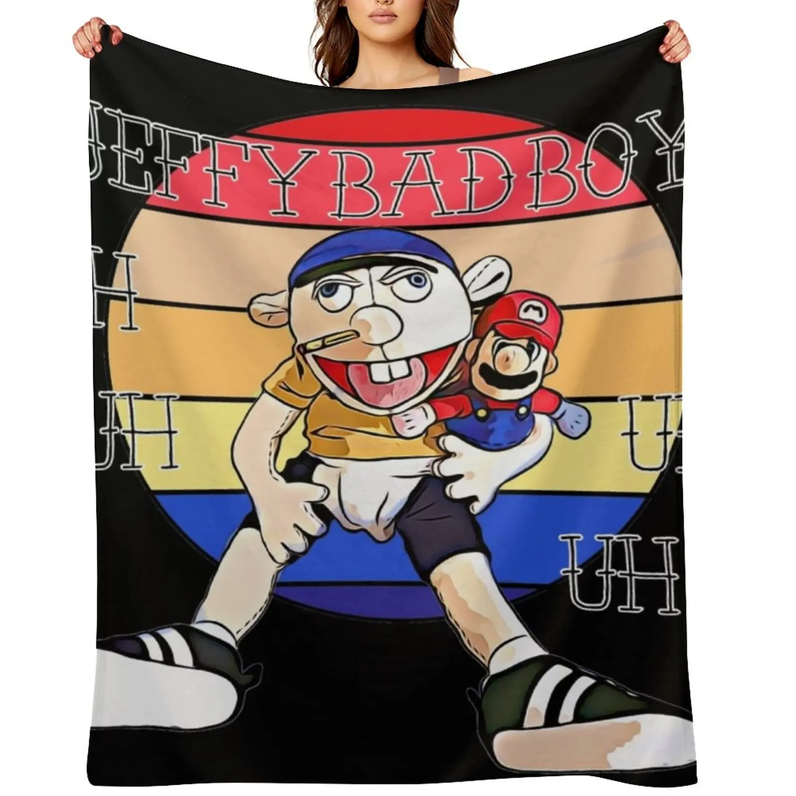 

JEFFY sml hot selling! Throw Blanket Furry Weighted Thins heavy to sleep Blankets