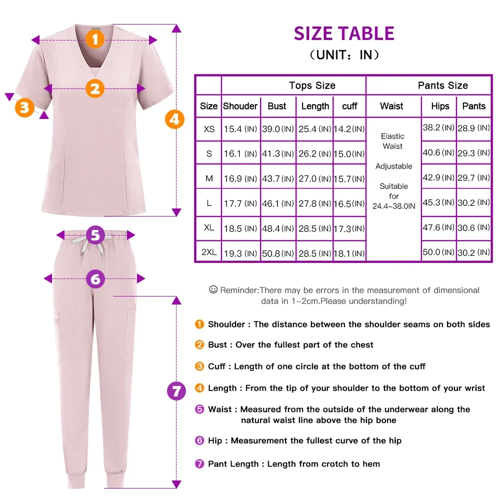 Multi-colored female nurse short-sleeved pharmacy uniform Hospital doctor's overalls Oral dental surgery equipment scrub set