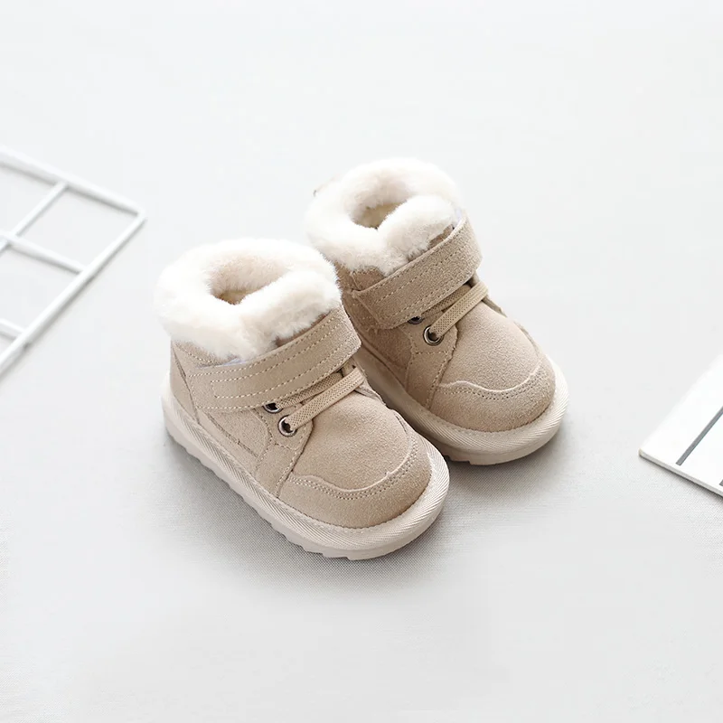 

Autumn Winter Baby Girls Boys Snow Boots Warm Plush Children Cotton-padded Shoes Toddler Shoes Anti-Slippery Kids Casual Boots