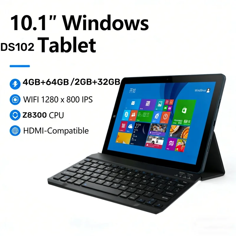 10.1 INCH 4GB RAM 64GB ROM WINDOWS 10 Tablet PC DS102 Tablet PC Z8300 CPU Quad Cores  Dual Cameras WIFI