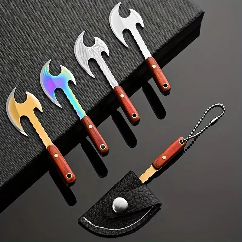 Mini Axe Unwrapping Package Keychain Small Vegetable Knife Carrying Knife ECD Mini Gift Knife Unwrapping Express Knife