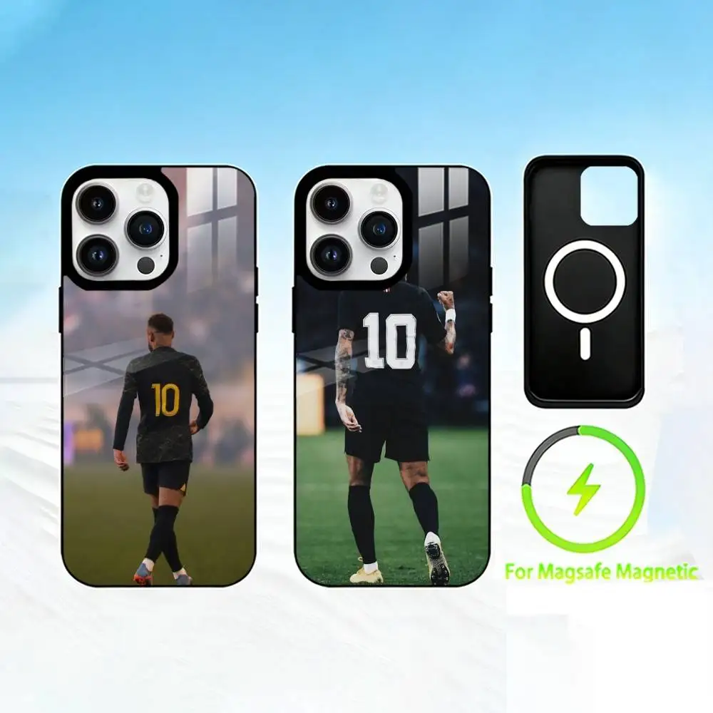 

N-Neymar Phone Case For iPhone 17 16 15 14 13 12 Pro Max Plus for Mirror Wireless Magnetic Cover