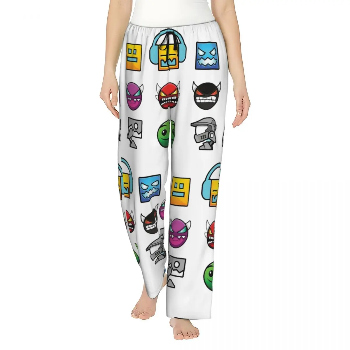 

Женские пижамные штаны с геометрической формой на заказ, одежда для сна для сна с карманами