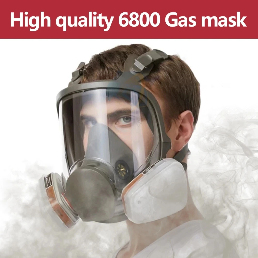 6800 Anti-Fog Gas Mask Industrial Paint Spray Vaccination Safety Work Dust Filter Full Face Protection With Formaldehyde