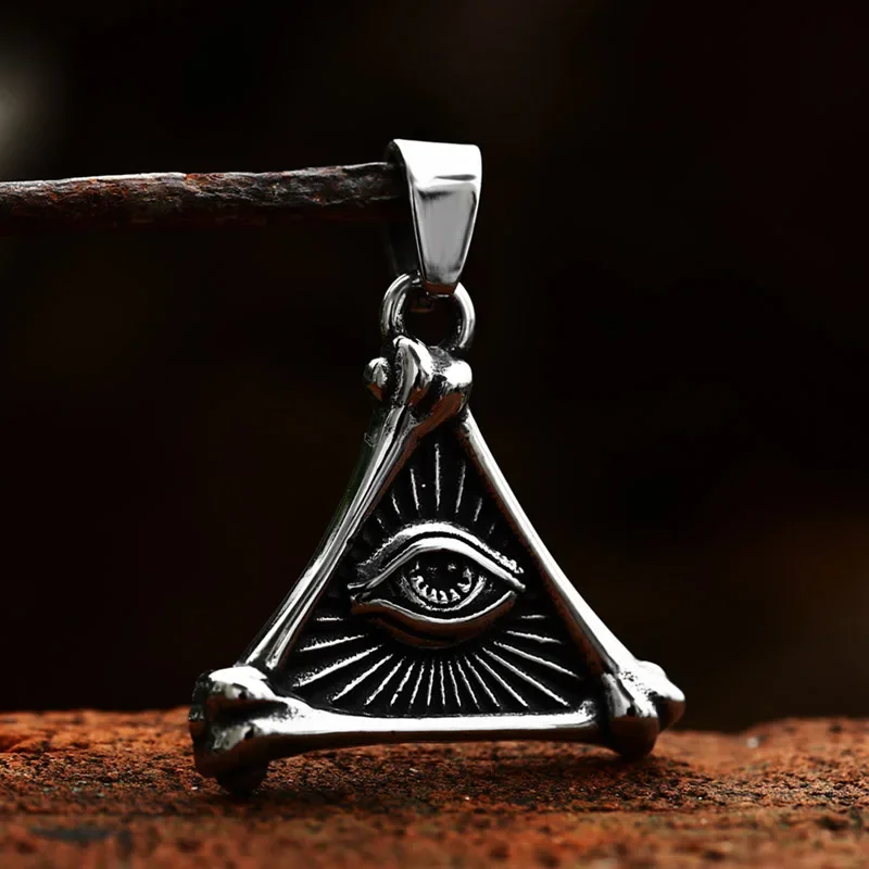 2024 New Design 316L Stainless Steel Egyptian Eye of Horus Pendant Wedjat Eye Pendant For Men Ethnic Jewelry Wholesale
