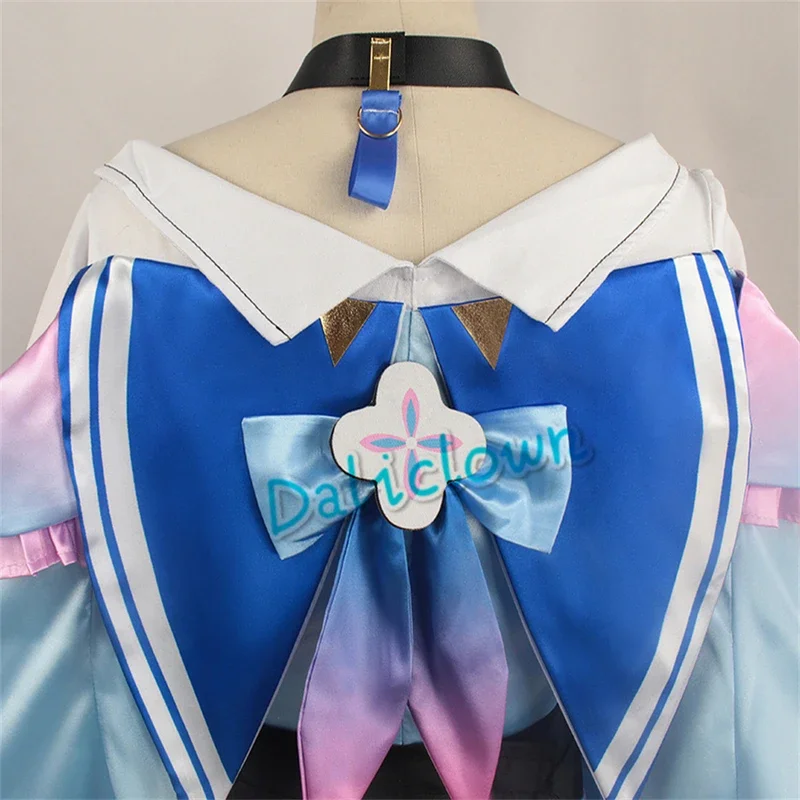 Costume Cosplay Honkai Star Rail du 7 Mars pour Femme, Chaussures, Uniforme, Tenue de ixd'Halloween, Perruque Rose