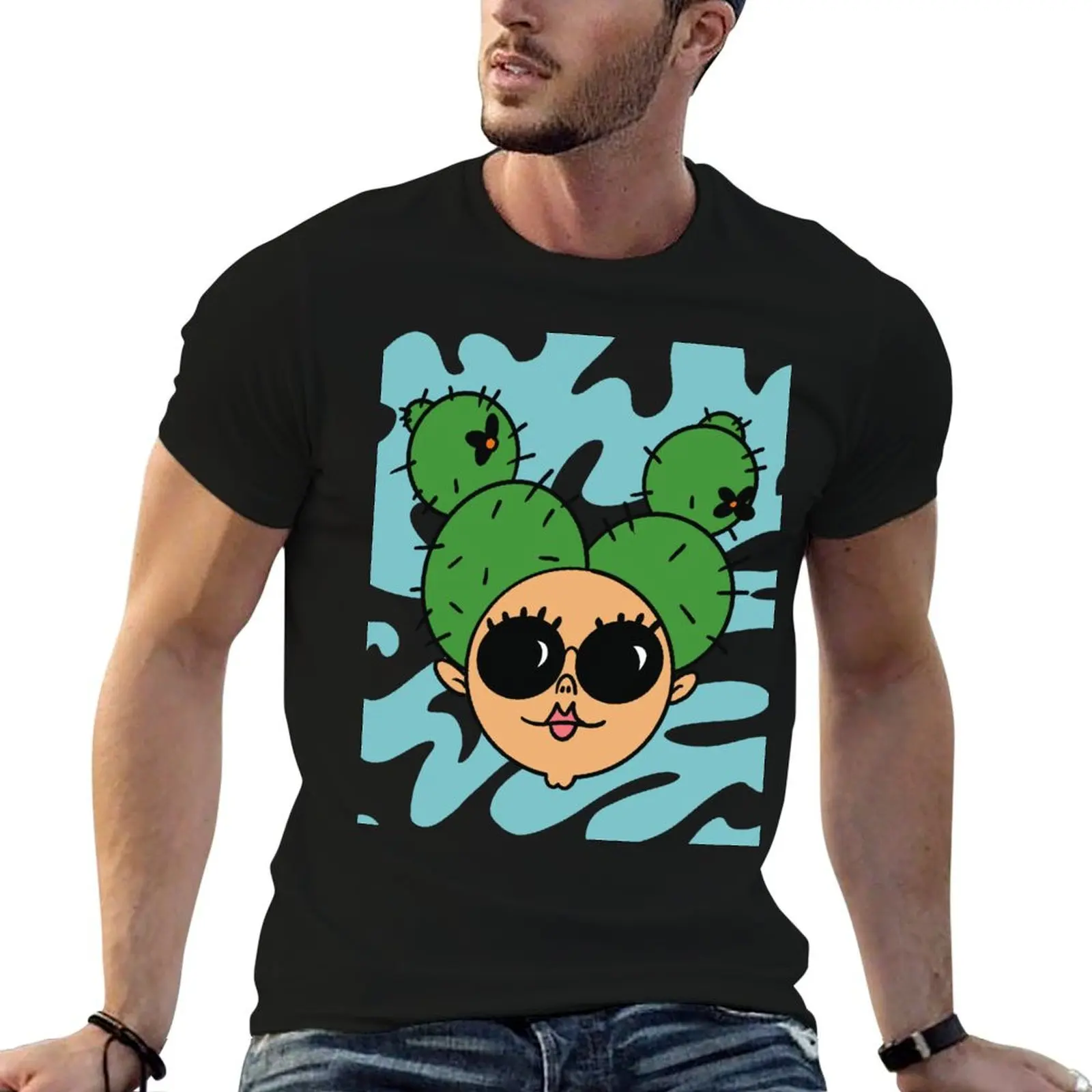 Cactus Head T-Shirt Quick Dry Sports Short Sleeve Tee