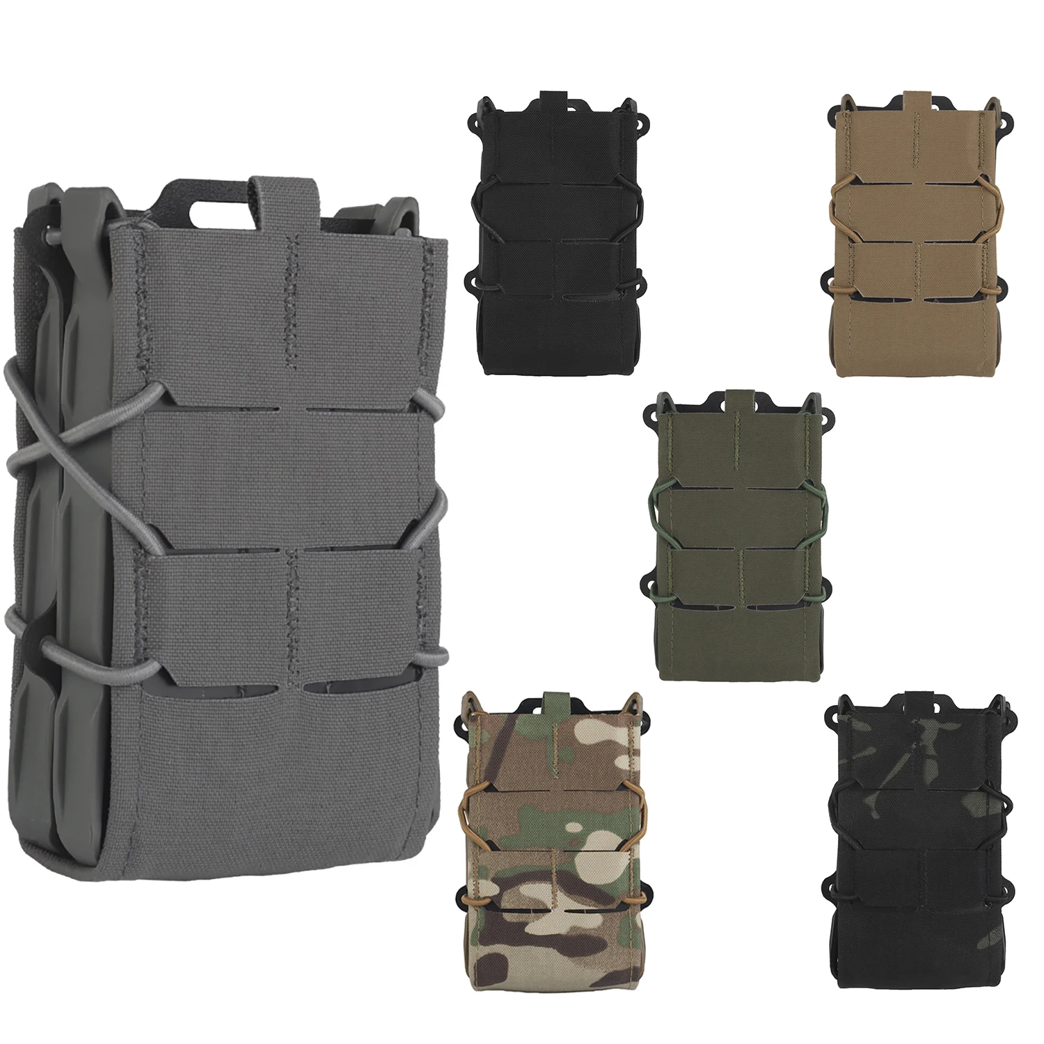 

Tiger V2 Single Double Magazine Pouch Set Molle Hook-Loop Mag Carrier Rifle AR 5,56 .233 AK 7,62 .308 Кобура для журналов для страйкбола