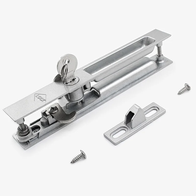 Old Style 90-type Aluminum Alloy Sliding Door Window Double-sided Hook Lock Balcony Sliding Door With Key Hook Lock Accessories