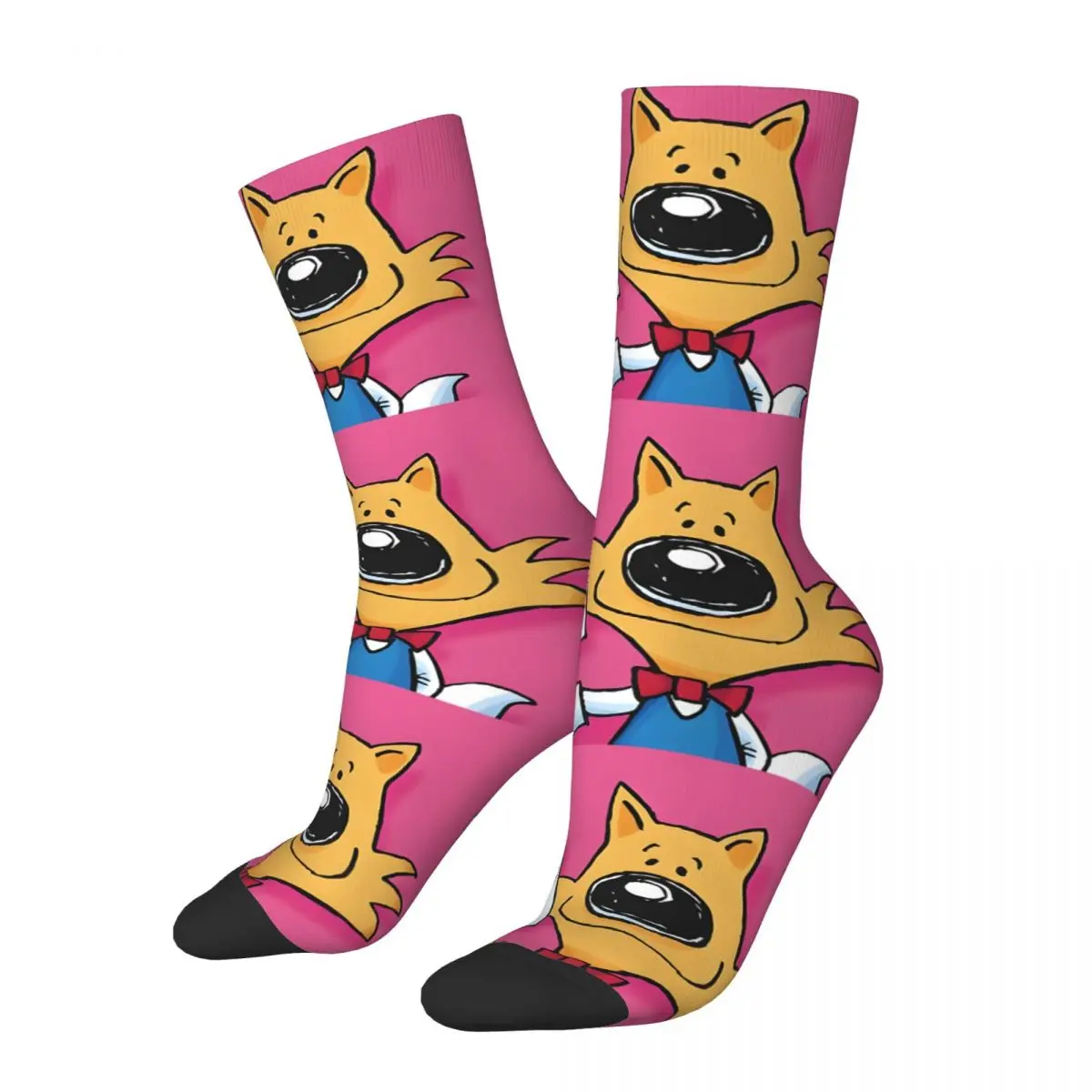 Vintage Look Men's compression Socks Unisex G-Guy Foxs Harajuku Seamless Printed Novelty Crew Sock