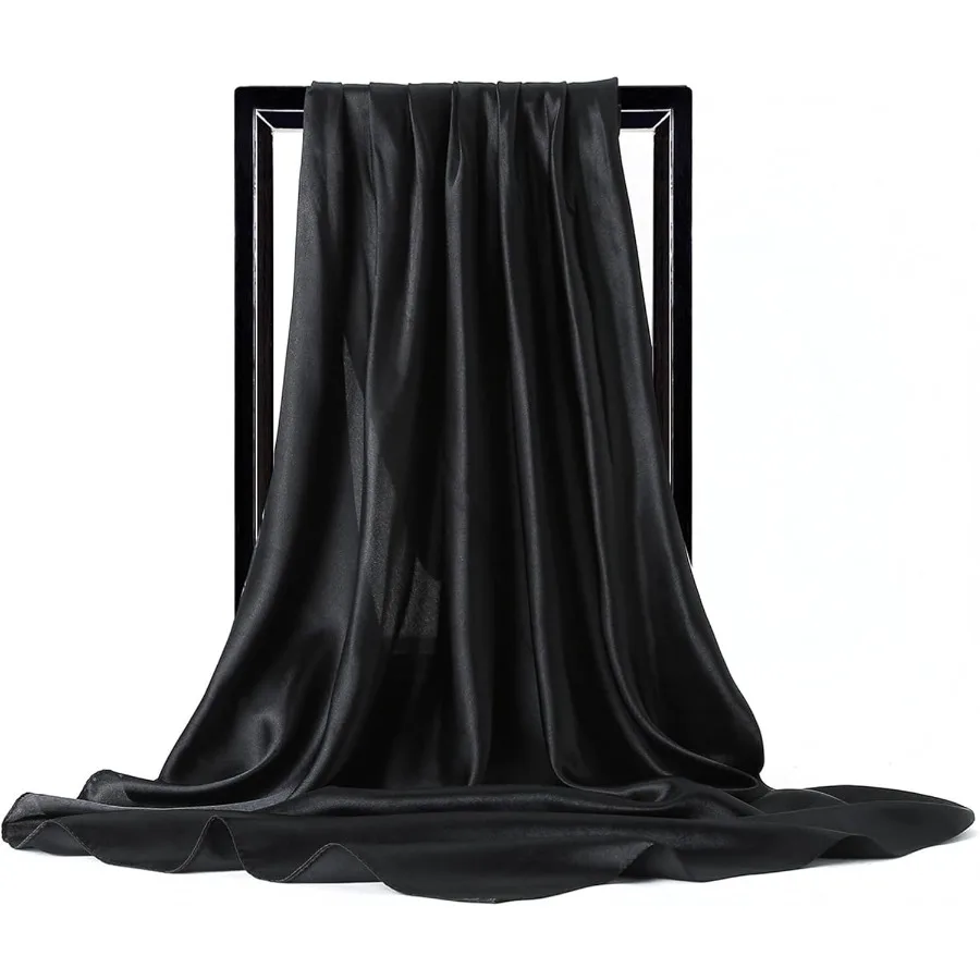 35-дюймовый квадратный шелковый головной платок для женщин, ночная упаковка волос, модная атласная бандана, идеально подходящая для защиты волос в ночное время