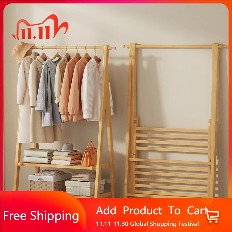 

Living Room Organizer Coat Racks Wooden Floor Adjustable Plant Shelves Minimalist Coat Racks Nordic Open Perchero Home Furniture