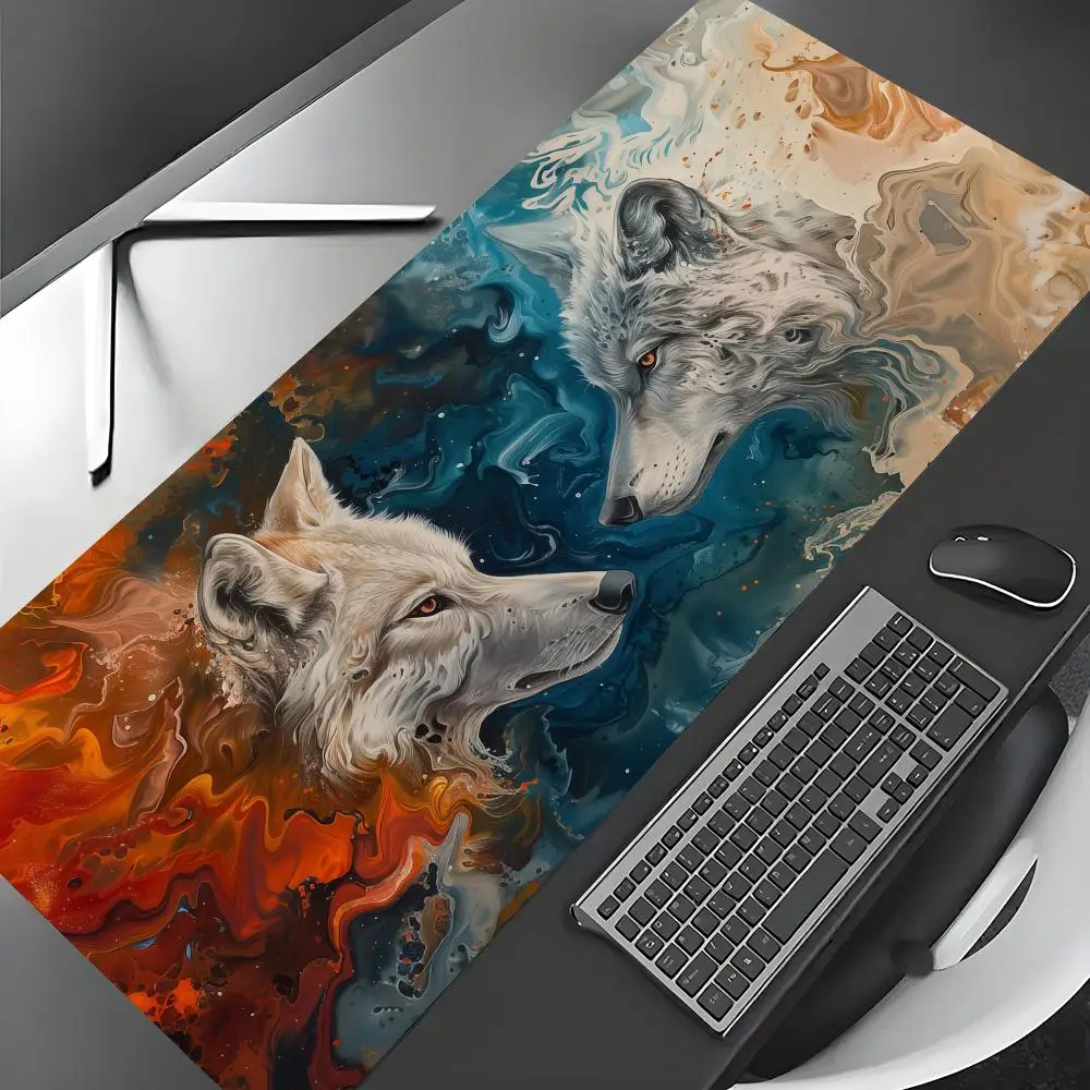 

Artistic fantasy Wolf head design Mouse Pad Desk Mat Gaming mat gamer pc accessories rubber anti-slip keypad expansion mousepad