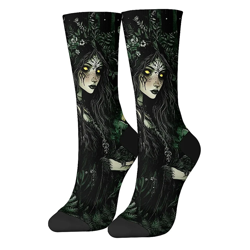 Modesocken für Herren. Lustige Crew-Socken, bequeme, atmungsaktive Socken, Mystery Girl Dark Goth-Stil, neuartige Urlaubsparty-Geschenke.