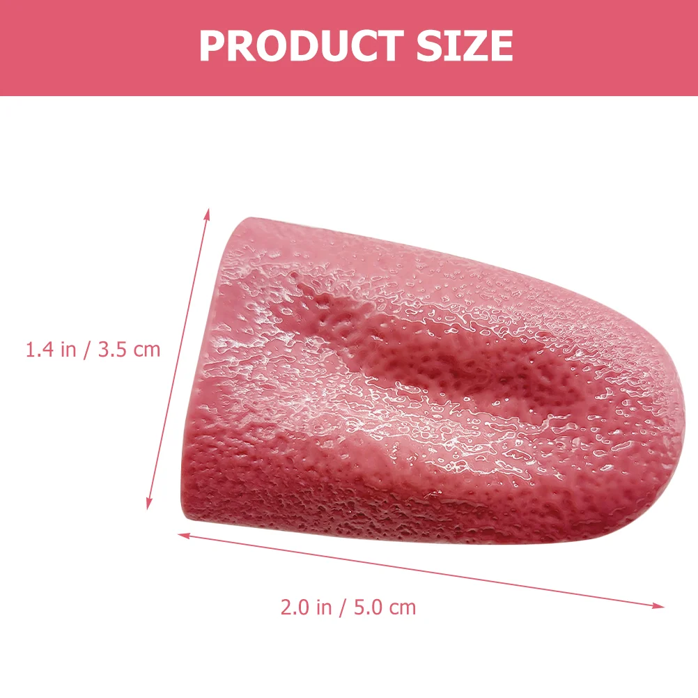 2 Pcs Fake Tongue April Fool\'s Day Props Toys Prank Realistic Silica Gel Light Weight Joke