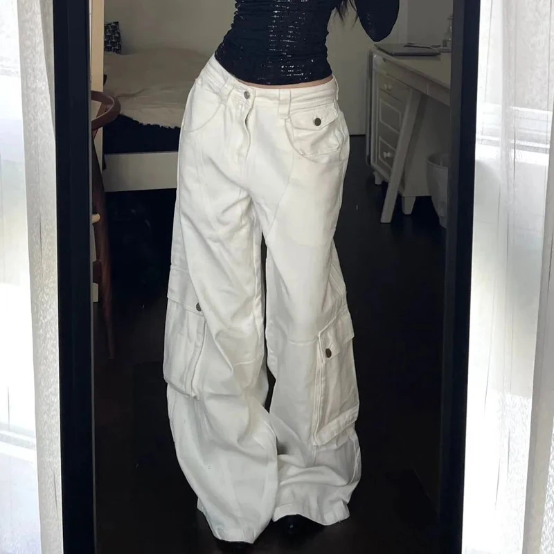Cargo Pants Womens Of Girls Spring Polyester Artistic Patterned Pleated Ribbons Uniforms School Folk Lovely Students Gift Casual
