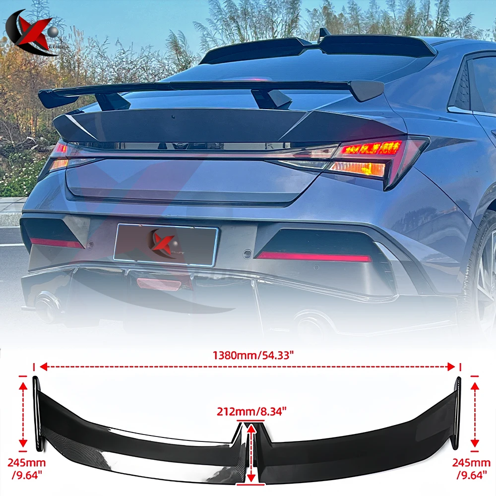 

Suitable For 2020-2024 Hyundai Elantra CN7 ABS Material Rear Spoiler GT Style Carbon Fiber Exterior Spoiler Tail Body Kit