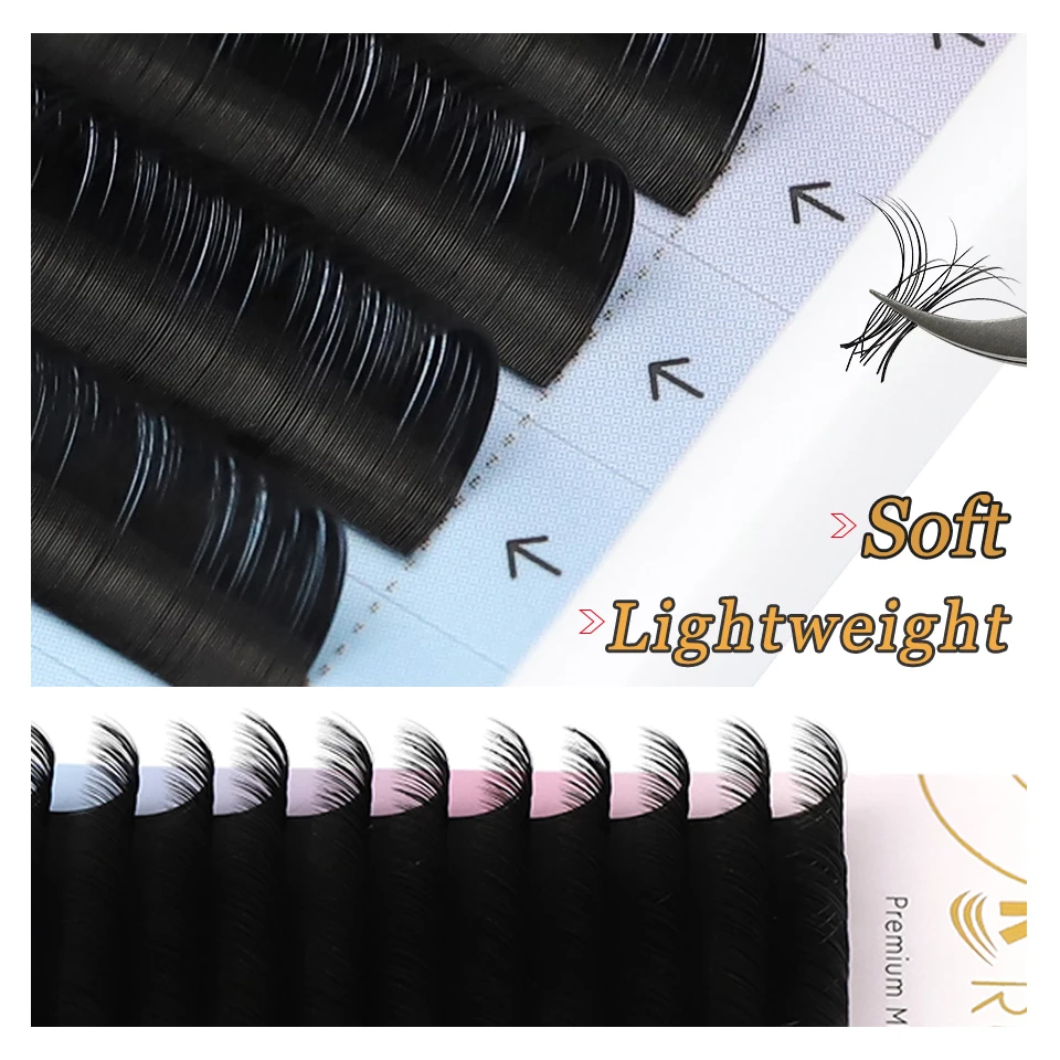 

Korean PBT Matte Black 0.03 0.05 0.07 0.20mm Classic Single Lash C D DD Curl Individual Lash Volume Cashmere Eyelash Extension
