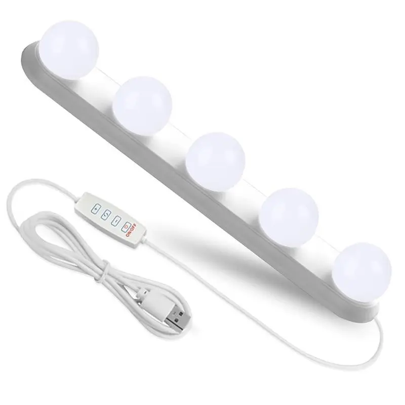 Luz de maquillaje con 3 modos de color, LED regulable y regulable para luz de tocador para mesa de tocador, espejo de vestidor