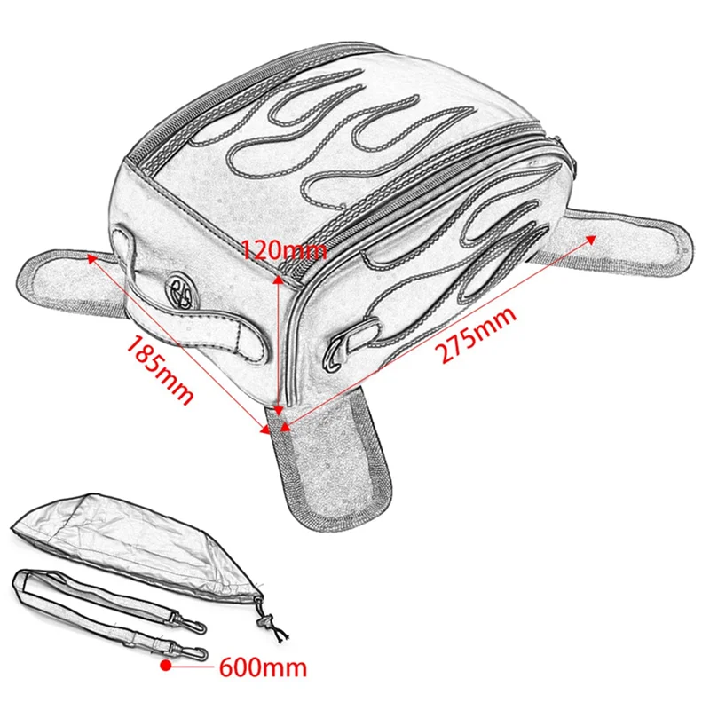 ยอดนิยมรถจักรยานยนต์ด้านหลังถังกระเป๋ากันน้ําแม่เหล็กรถมอเตอร์ไซด์ Toolkit น้ํามันการใช้ถังกระเป๋าเดินทางสําหรับ Honda Yamaha Su