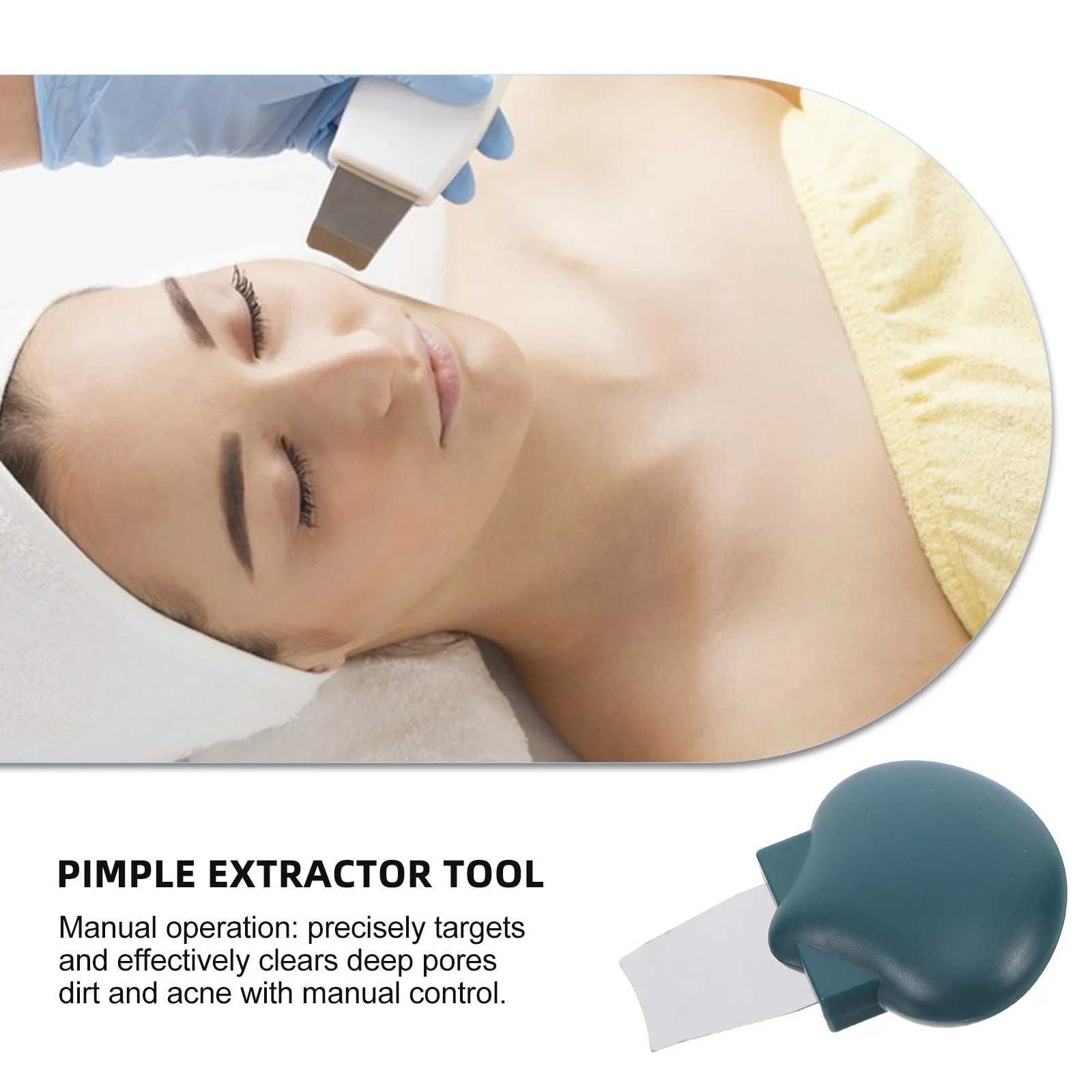 

Mini Portable Manual Stainless Steel Facial Scrubber Spatula Nose Pores Extractor Tool for Effective Skin Care