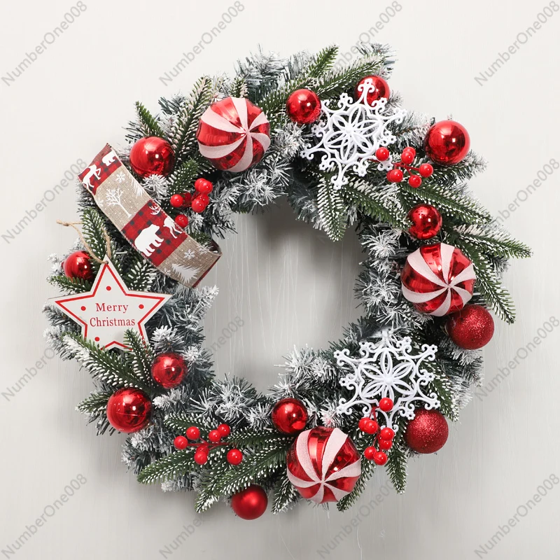 

Новая декоративная гирлянда на дверь, светящаяся маленькая елка в стиле INS, витрина, настольный набор рождественской елки для домашнего использования