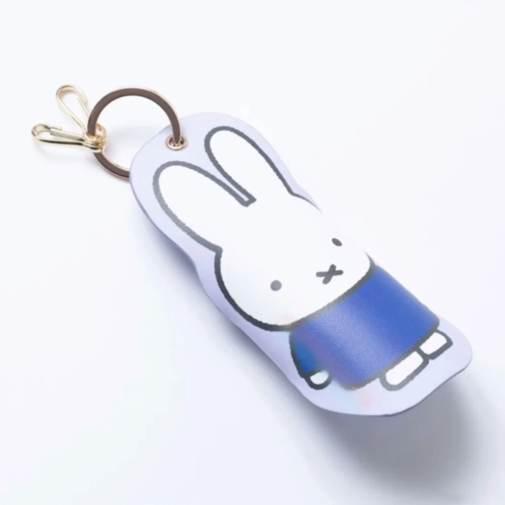 لطيف ميفي Kawaii الكرتون الجلود مفتاح سلسلة بوريس سيارة المفاتيح حلقة رئيسية حلية واقية عيد ميلاد هدية الكريسماس