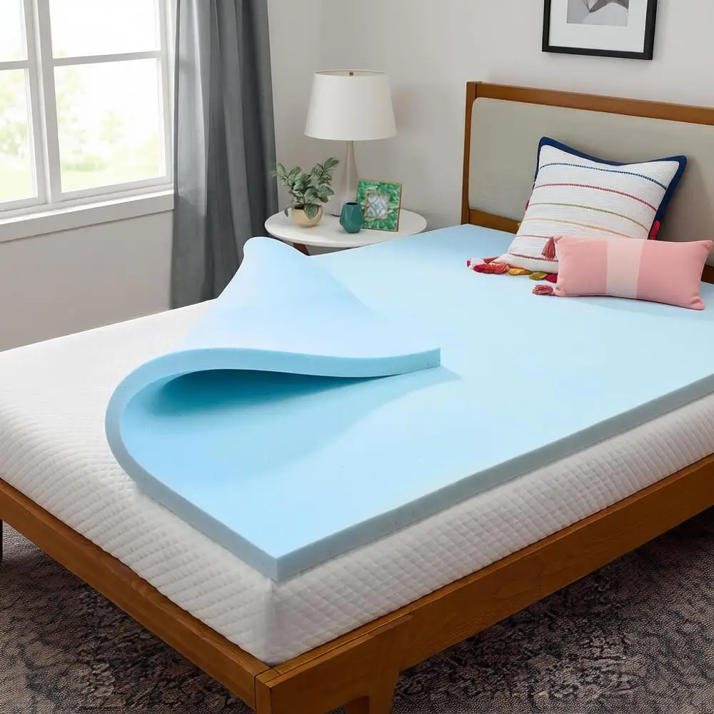 

Наматрасник из гелевого пенополиуретана с эффектом памяти, 2 дюйма, плюшевая текстура, охлаждающий, снимающий давление, сертифицированный, для общежитий, размер Queen