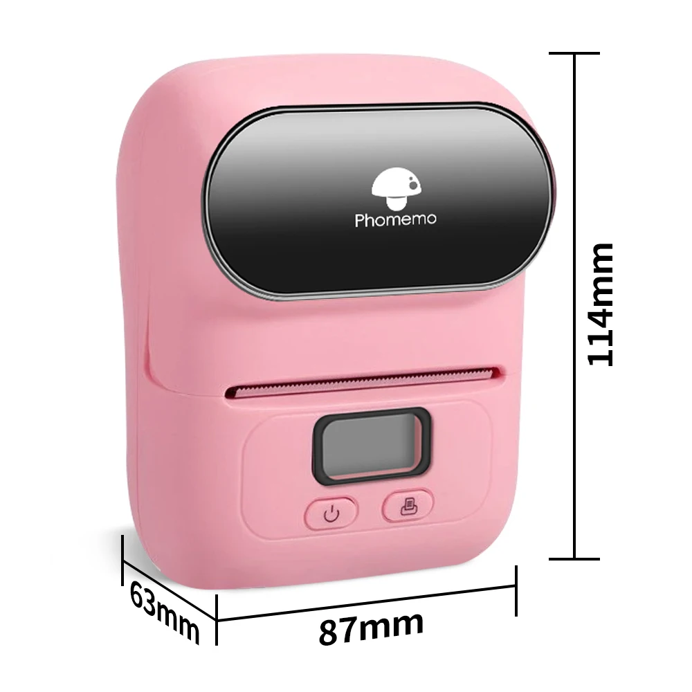 Phomemo M110 Thermal Label Printer Bluetooth Wireless Mini Printer Barcode Label Maker for  PC & Phone for Clothing Mailing