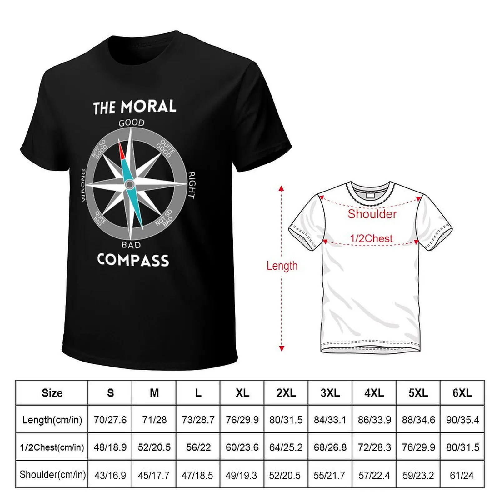 The moral compass T-Shirt Soft Anti-Shrink Cotton Tee