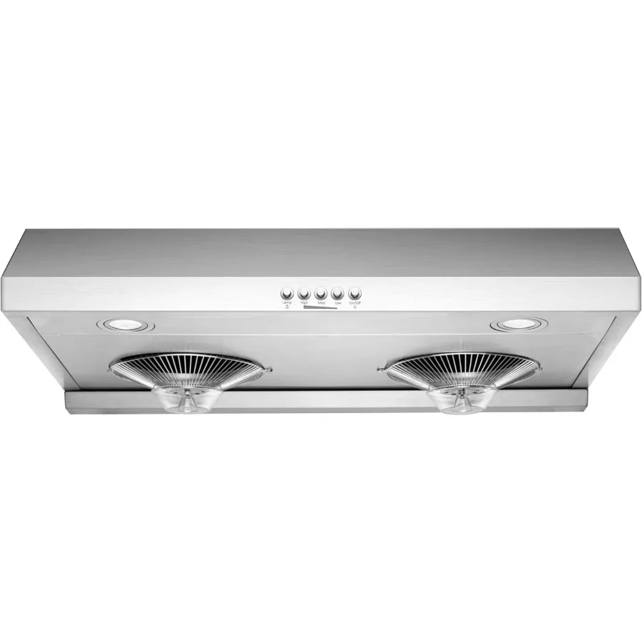 30 شفاط تحت الخزانة للمطبخ بتصميم من الفولاذ المقاوم للصدأ، تشغيل هادئ، 3 إعدادات للسرعة، ملف تعريف نحيف، موفر للطاقة #1