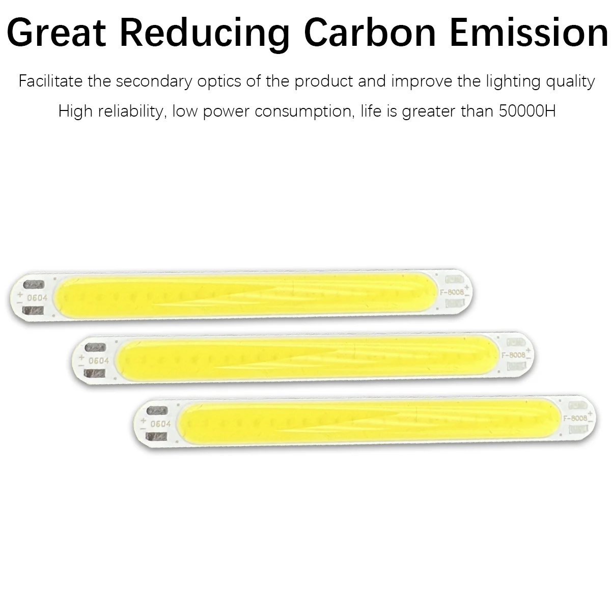 10 Buah Baru 80X8Mm 18-21V DC 6W Strip LED Putih Dingin 600lm COB Sumber Cahaya Bohlam Chip On Board untuk DIY