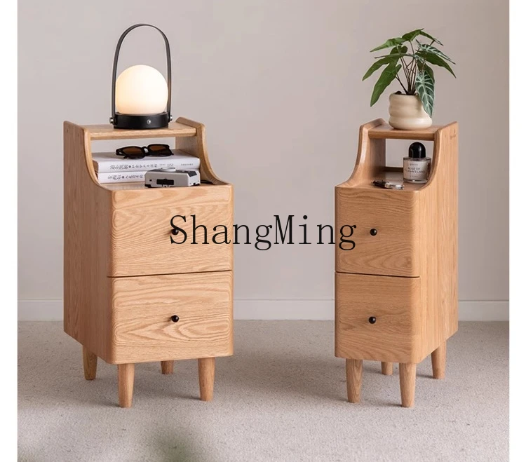 ZYY solid wood bedside table, bedroom crevice storage cabinet, modern simple home storage cabinet