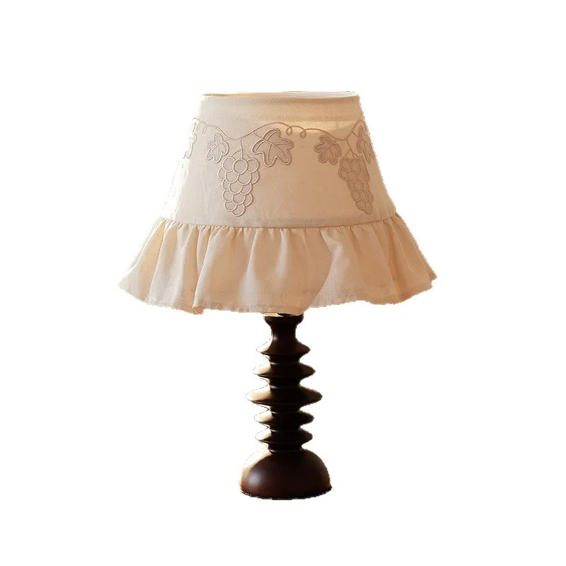 Grape embroidered desk lamp cover, southern French retro French American medieval bedroom bedside