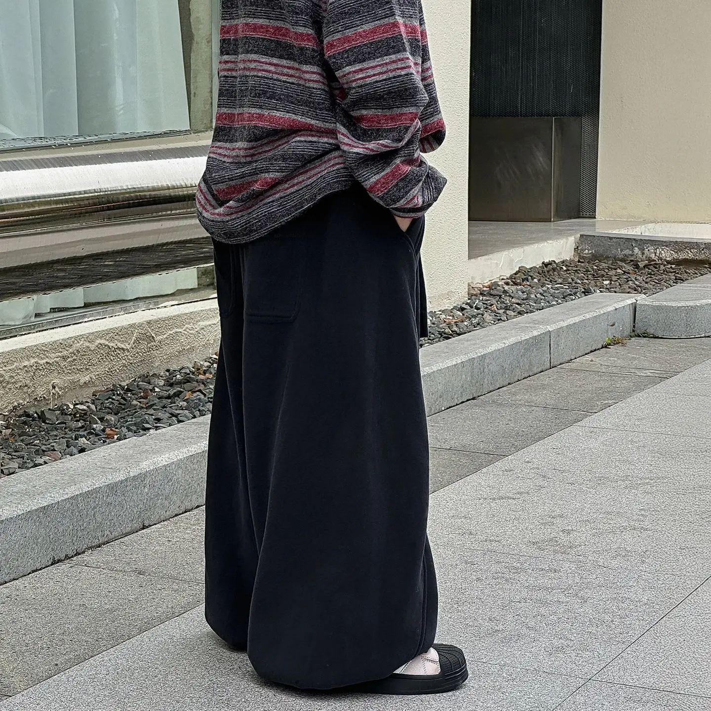 ملابس أطفال فضفاضة متعددة الاستخدامات على الطراز الكوري سراويل رياضية جديدة لخريف وشتاء 2025 للأولاد سراويل محبوكة من الصوف غير رسمية عصرية #3