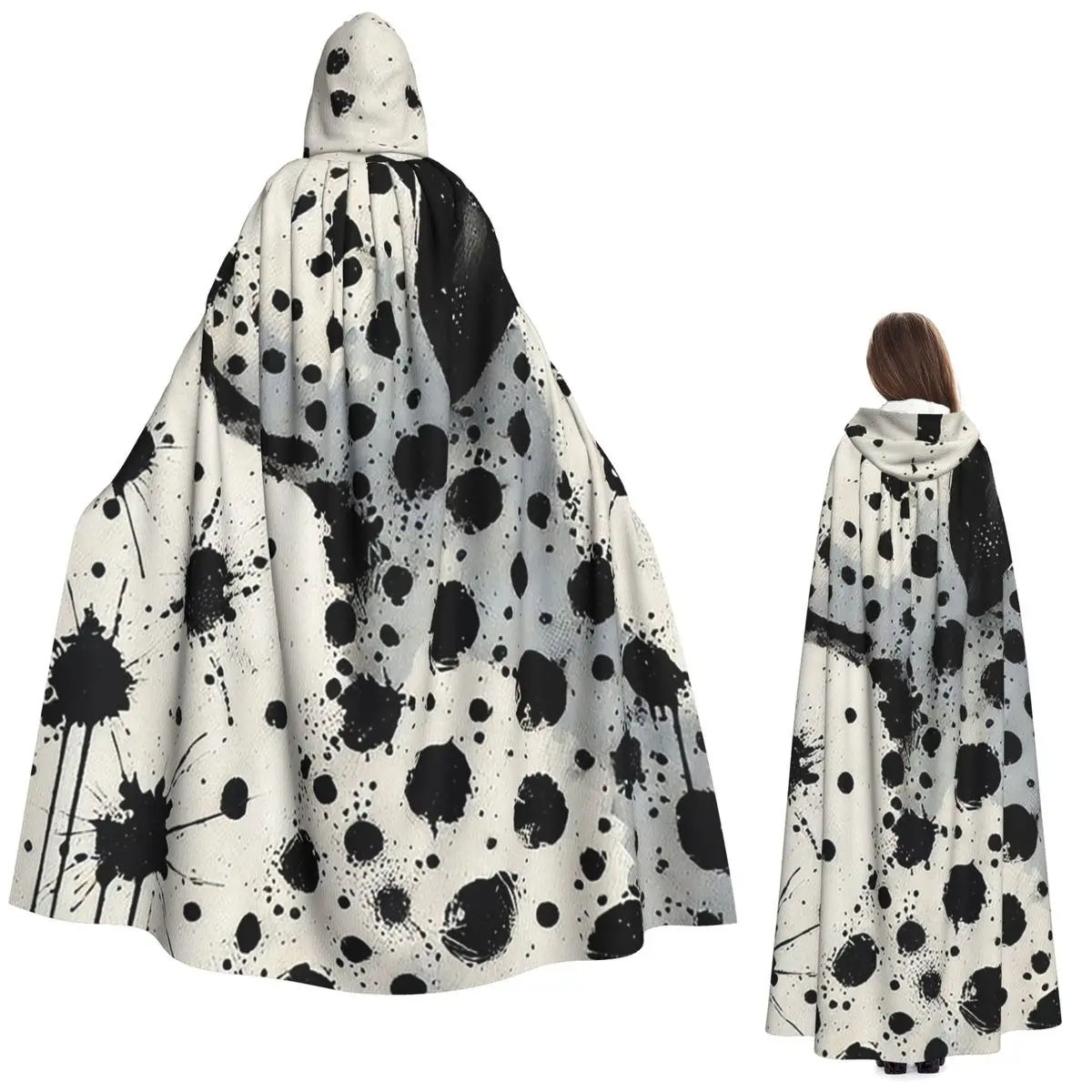 

Длинный плащ с капюшоном для собаки, средневековый костюм ведьмы, накидка для косплея, накидка на Хэллоуин, вампир, для взрослых, унисекс